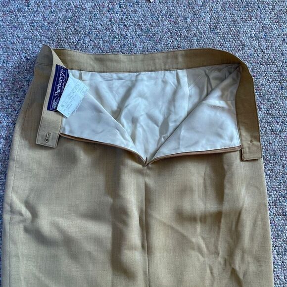 Vintage Burberry’s Wool Pencil Skirt Khaki - Picture 3 of 7